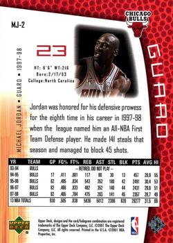 2001-02 Upper Deck MJ's Back #MJ-2 Michael Jordan Back