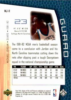 2001-02 Upper Deck MJ's Back #MJ-11 Michael Jordan Back