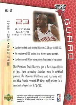 2001-02 Upper Deck MJ's Back #MJ-43 Michael Jordan Back