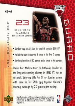 2001-02 Upper Deck MJ's Back #MJ-44 Michael Jordan Back