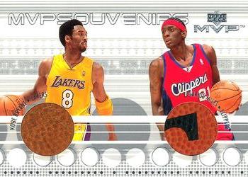 2001-02 Upper Deck MVP - Souvenirs Combos #KB/DM Kobe Bryant / Darius Miles Front