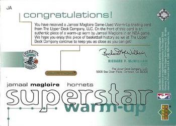 2001-02 Upper Deck Ovation - Superstar Warm-Ups #JA Jamaal Magloire Back