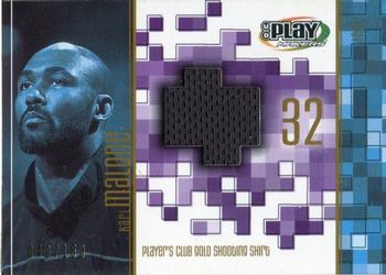 2001-02 UD PlayMakers Limited - Player's Club Shooting Shirt Gold #KM-GS Karl Malone Front