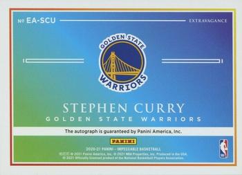2020-21 Panini Impeccable - Extravagance Autographs #EA-SCU Stephen Curry Back