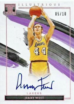2020-21 Panini Impeccable - Illustrious Ink Holo Silver #IL-JWS Jerry West Front