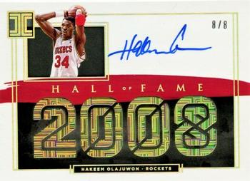 2020-21 Panini Impeccable - Impeccable Hall of Fame Autographs #IH-HOW Hakeem Olajuwon Front