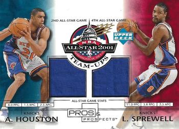 2001-02 Upper Deck Pros & Prospects - All-Star Team-Ups #AH/LS Allan Houston/Latrell Sprewell Front