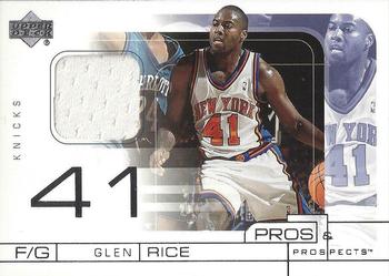 2001-02 Upper Deck Pros & Prospects - Game Jerseys #GR Glen Rice Front