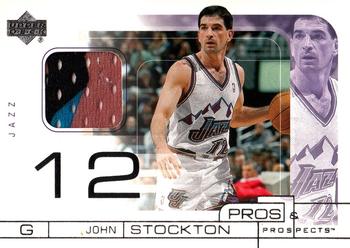 2001-02 Upper Deck Pros & Prospects - Game Jerseys #JS John Stockton Front