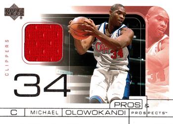 2001-02 Upper Deck Pros & Prospects - Game Jerseys #MO Michael Olowokandi Front