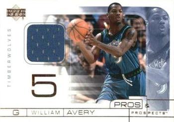 2001-02 Upper Deck Pros & Prospects - Game Jerseys #WA William Avery Front