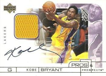 2001-02 Upper Deck Pros & Prospects - Game Jerseys Autographs #KB-A Kobe Bryant Front