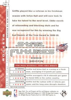 2001-02 Upper Deck Pros & Prospects - Star Futures #SF-5 Eddie Griffin Back