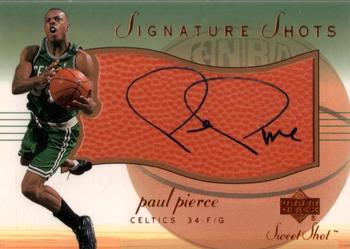 2001-02 Upper Deck Sweet Shot - Signature Shots #PP-S Paul Pierce Front