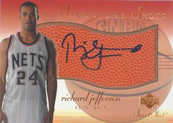 2001-02 Upper Deck Sweet Shot - Signature Shots #RJ-S Richard Jefferson Front