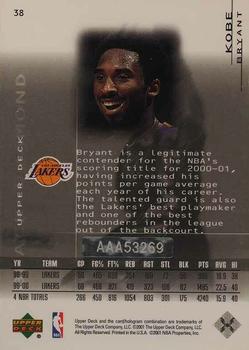 2001-02 Upper Deck Ultimate Collection - Autographed Buybacks #45 Kobe Bryant Back
