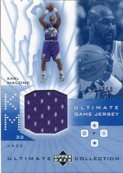 2001-02 Upper Deck Ultimate Collection - Ultimate Game Jerseys #KM Karl Malone Front