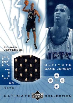 2001-02 Upper Deck Ultimate Collection - Ultimate Game Jerseys #RJ Richard Jefferson Front