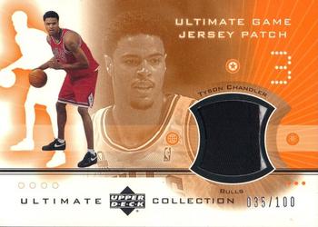 2001-02 Upper Deck Ultimate Collection - Ultimate Game Jersey Patches #TCP Tyson Chandler Front