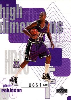 1997-98 Upper Deck - High Dimensions #HD13 Glenn Robinson Front
