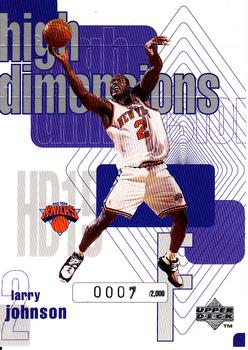 1997-98 Upper Deck - High Dimensions #HD15 Larry Johnson Front