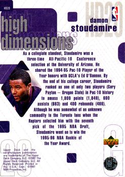 1997-98 Upper Deck - High Dimensions #HD20 Damon Stoudamire Back