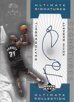 2001-02 Upper Deck Ultimate Collection - Ultimate Signatures #KG-A Kevin Garnett Front