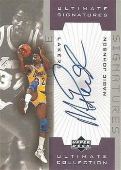 2001-02 Upper Deck Ultimate Collection - Ultimate Signatures #MG-A Magic Johnson Front