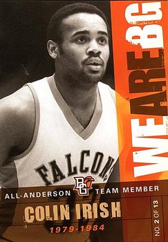 2010-11 Bowling Green Falcons All Anderson Team #2 Colin Irish Front