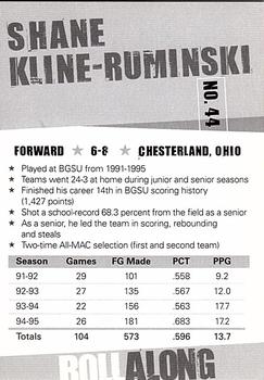 2010-11 Bowling Green Falcons All Anderson Team #7 Shane Kline-Ruminski Back