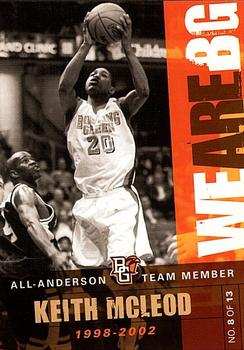 2010-11 Bowling Green Falcons All Anderson Team #8 Keith McLeod Front