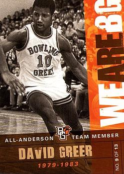 2010-11 Bowling Green Falcons All Anderson Team #9 David Greer Front