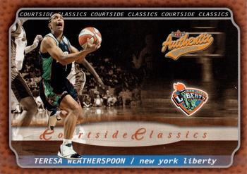 2002 Fleer Authentix WNBA - Courtside Classics #4 CC Teresa Weatherspoon Front