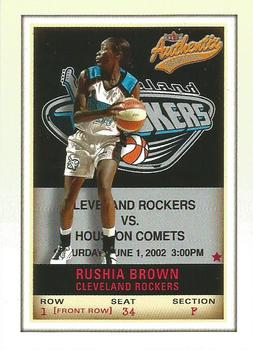 2002 Fleer Authentix WNBA - Front Row #29 Rushia Brown Front