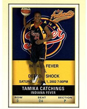 2002 Fleer Authentix WNBA - Front Row #77 Tamika Catchings Front