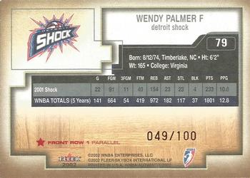 2002 Fleer Authentix WNBA - Front Row #79 Wendy Palmer Back