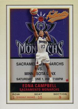 2002 Fleer Authentix WNBA - Front Row #87 Edna Campbell Front