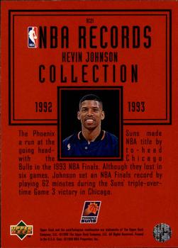 1997-98 Upper Deck - NBA Records Collection #RC21 Kevin Johnson Back