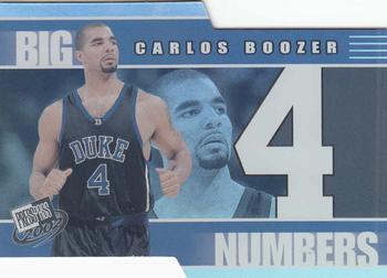 2002 Press Pass - Big Numbers #BN2 Carlos Boozer Front