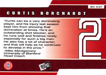 2002 Press Pass - Big Numbers #BN3 Curtis Borchardt Back