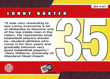 2002 Press Pass - Big Numbers #BN4 Lonny Baxter Back