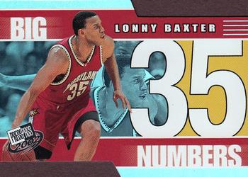 2002 Press Pass - Big Numbers #BN4 Lonny Baxter Front