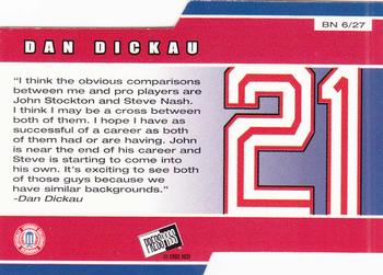 2002 Press Pass - Big Numbers #BN6 Dan Dickau Back