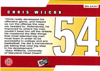 2002 Press Pass - Big Numbers #BN24 Chris Wilcox Back