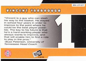 2002 Press Pass - Big Numbers #BN27 Vincent Yarbrough Back