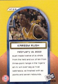 2002 Press Pass - Hang Time #HT2 Kareem Rush Back