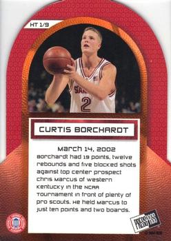 2002 Press Pass - Hang Time Die Cut #HT1 Curtis Borchardt Back