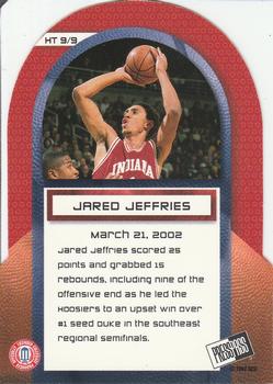 2002 Press Pass - Hang Time Die Cut #HT9 Jared Jeffries Back