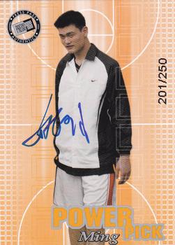2002 Press Pass - Power Pick Autographs #NNO Yao Ming Front