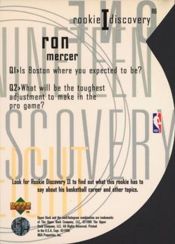 1997-98 Upper Deck - Rookie Discovery I #R6 Ron Mercer Back
